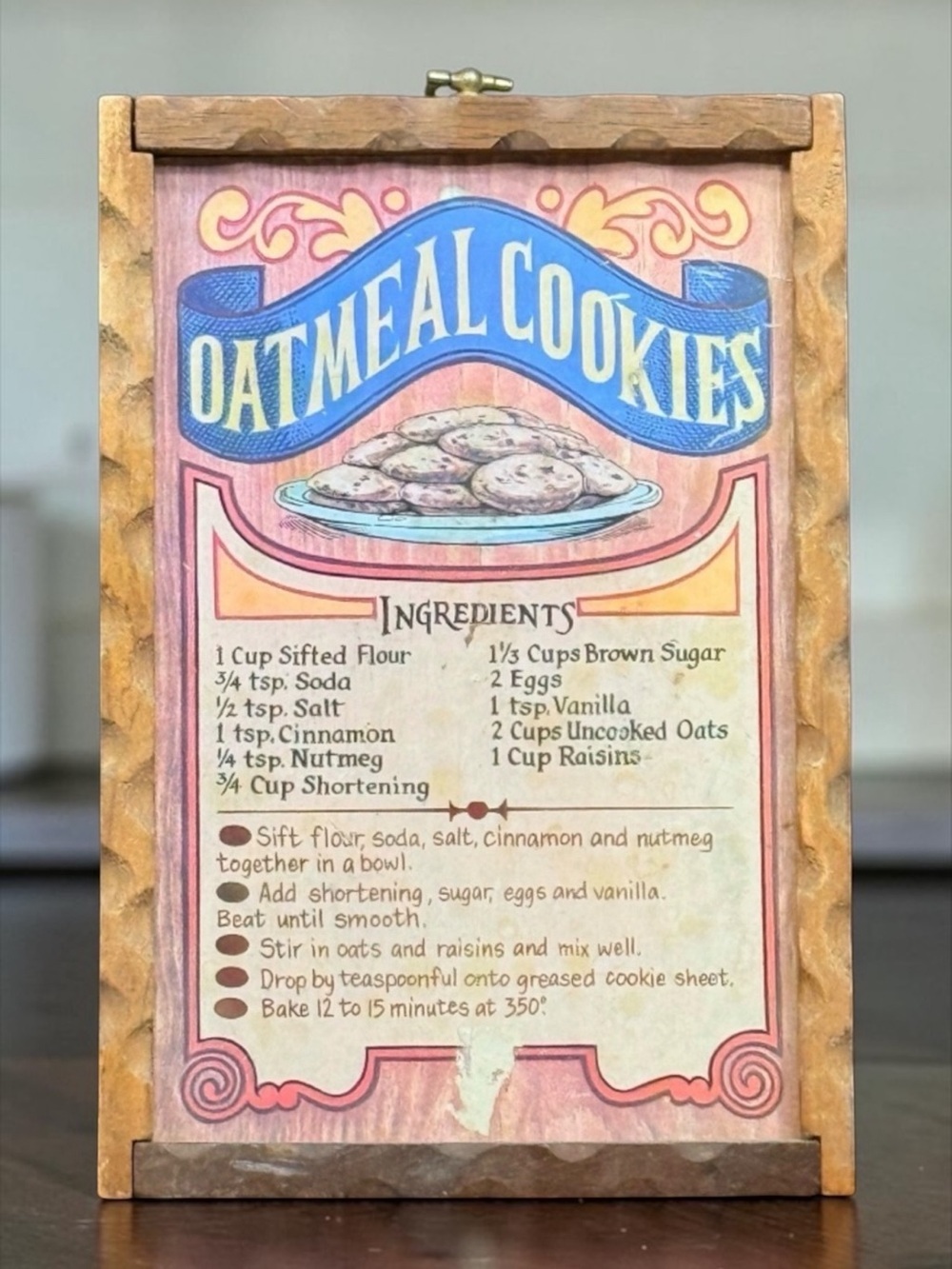 Vintage Oatmeal Cookies Sign